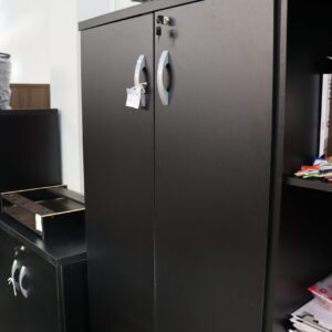 ARMÁRIO P_ ESCRITÓRIO DUAS PORTAS PRETO_